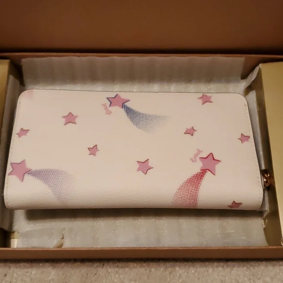 Coach Boxed Long Zip Around Wallet with Disco Star Print C7351 NWT - Picture 5 of 5